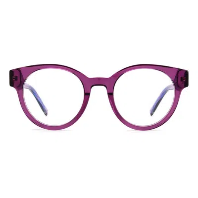 Missoni Round Frame Glasses In Bpk/21 Pattern Vlt