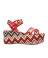 Missoni 80 Patterned Platform Sandals In Nude