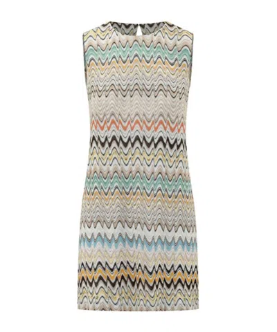 Missoni Round Neck Dress In Multi