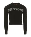 Missoni Round Neck Long-sleeved Sweater In Black