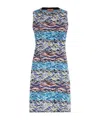 Missoni Round Neck Sleeveless Dress In Blue