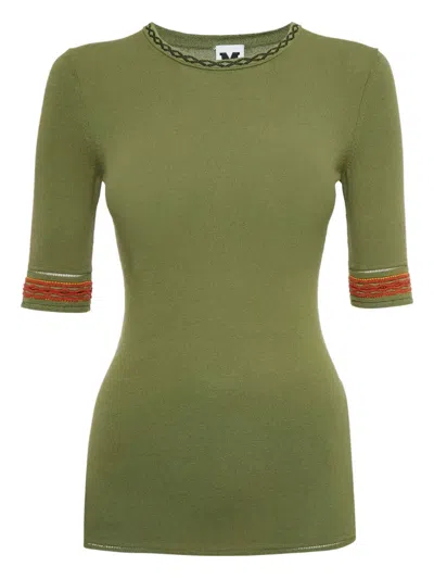 Pre-owned Missoni Round-neck Top In Green