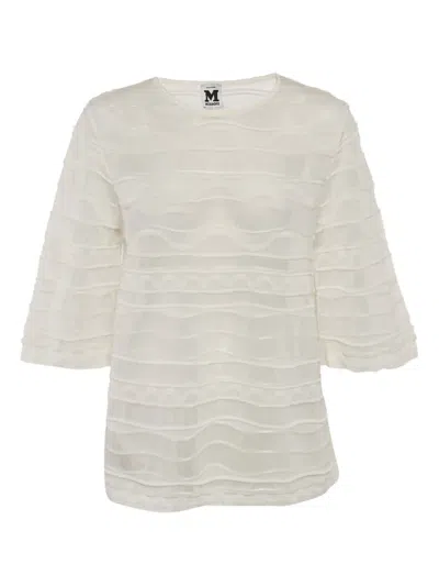 Pre-owned Missoni Round-neck Top In White