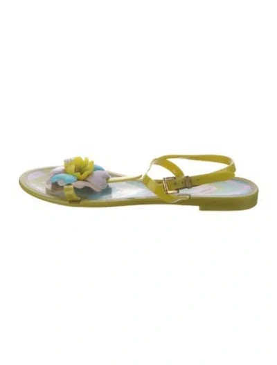 Pre-owned Missoni Rubber Patterned Sandals In Green