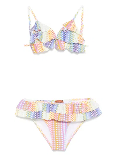 Missoni Kids' Ruffle-detailed Bikini In Green