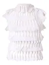 Missoni Ruffle-layered Sleeveless Blouse In White