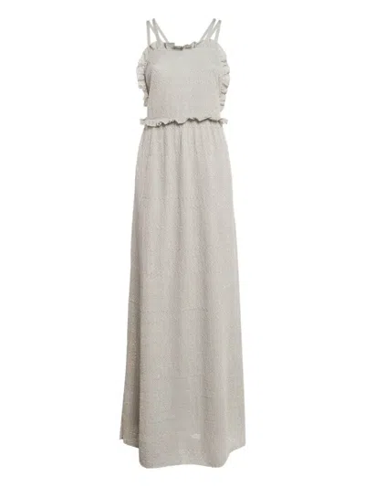 Pre-owned Missoni Ruffle-trim Maxi Dress In Blue