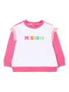 Missoni Multicolor Sweatshirt For Baby Girl With Logo In Pink