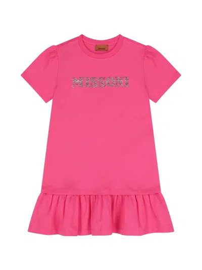 Missoni Kids' Ruffled-hem Dress In Pink