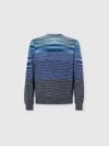 Missoni Crew Neck Sweater In Pure Flame Wool In Blue