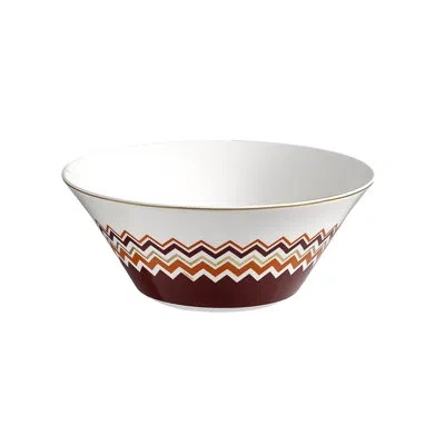 Missoni Salad Bowl Iconic Diam. 10.5 In X 4.3 In In Brown