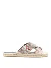 Missoni Criss-cross Patterned Espadrilles In Neutral