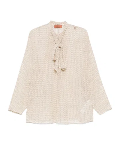 MISSONI MISSONI BATWING-SLEEVED LAME BLOUSE