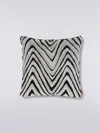 Missoni Zigzag-print Textured Cushion In Black,white