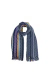 Missoni Scarf Man  Sc39wmu9708 Multicolor Blue In Multi