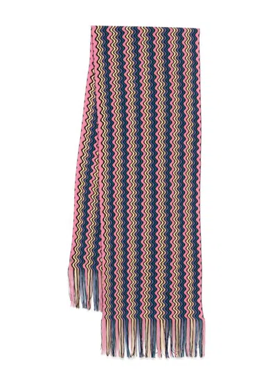 MISSONI MISSONI WAVE MOTIF WOOL BLEND SCARF