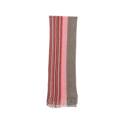 Missoni Zigzag-pattern Fringed Scarf In Neutral