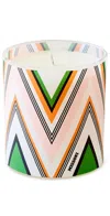 Missoni Chevron Print Glass Scented Candle Home In Multi