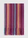 Missoni Scarf With Zigzag Pattern And Fringes In Multi