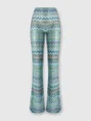 Missoni Schlaghose Aus Zick-zack-lamé-viskose Mit Pailletten Und Fransen In Multicoloured