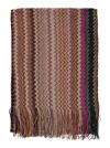 Missoni Zigzag-pattern Fringed Scarf In Multi