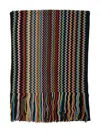 Missoni Fringed Zig-zag Wool Scarf In Multi