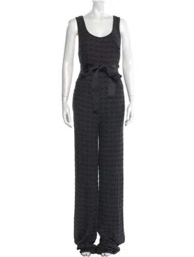 Pre-owned Missoni Scoop Neck Jumpsuit In Gray