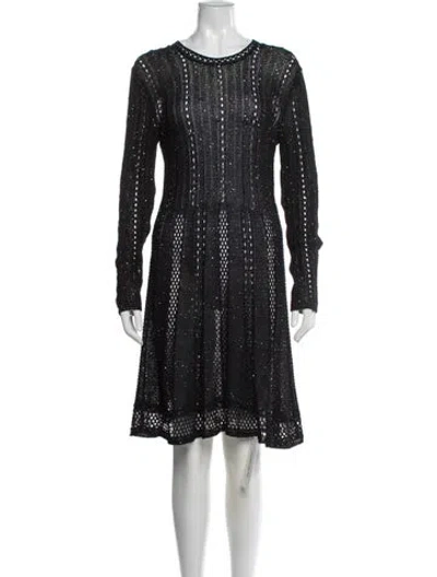 Pre-owned Missoni Scoop Neck Knee-length Dress In Blue