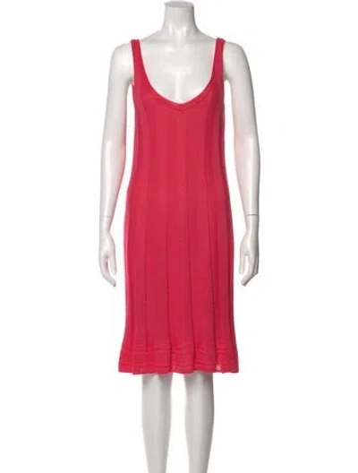 Pre-owned Missoni Scoop Neck Knee-length Dress In Pink