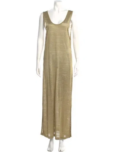 Pre-owned Missoni Scoop Neck Long Dress In Neutral