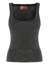 Missoni Scoop-neck Metallic-effect Tank Top In Black