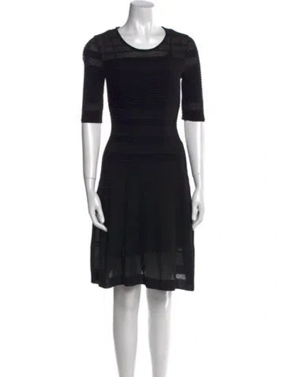 Pre-owned Missoni Scoop Neck Mini Dress In Black