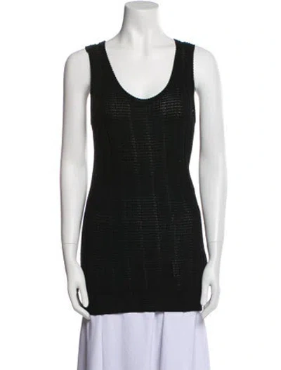 Pre-owned Missoni Scoop Neck Sleeveless Top In Black