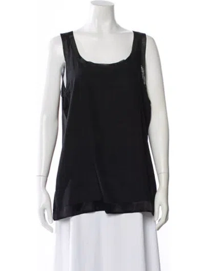 Pre-owned Missoni Scoop Neck Sleeveless Top In Black