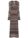 Missoni V-neck Kaftan Maxi Dress In Black