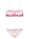 Missoni White Triangle Bikini Set In Multicolor White Bas