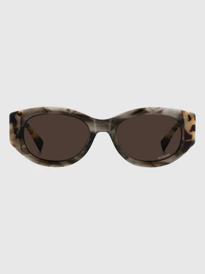 Missoni Seasonal Squared Oval Sunglasses In Multi