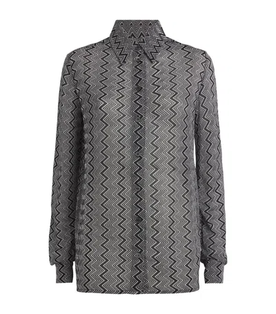 MISSONI SEMI-SHEER ZIGZAG SHIRT