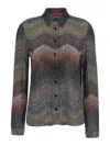 Missoni Sequin-embellished Zigzag Metallic-knit Shirt In Multi
