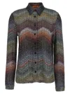 Missoni Sequin-embellished Zigzag Metallic-knit Shirt In Multi