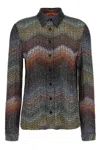 Missoni Sequin-embellished Zigzag Metallic-knit Shirt In Multi