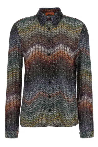 MISSONI SEQUIN AND LAMÉ VISCOSE SHIRT