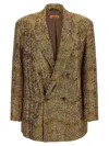 Missoni Sequin-embellished Double-breasted Blazer In Brown