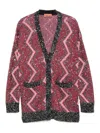 Missoni Sequin-embellished Zigzag-design Cardigan In Multicolour