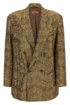 Missoni Sequin-embellished Double-breasted Blazer In Gold