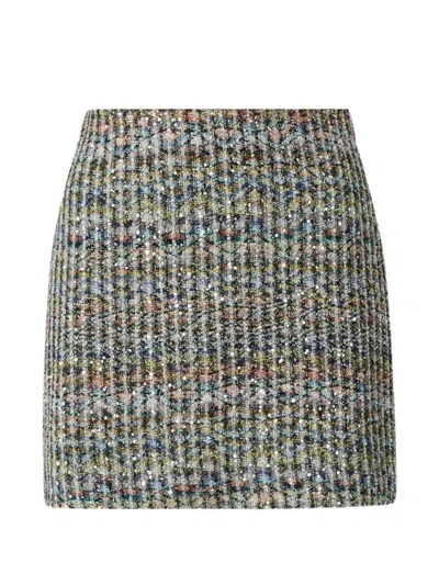 Missoni Sequin Chevron Miniskirt In Multi