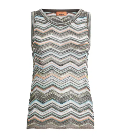 Missoni Sequin Chevron Tank Top