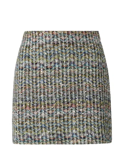 Missoni Sequin Chevron-knit Skirt In Multicolor