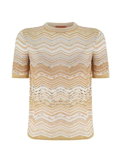 Missoni Sequin Crew-neck T-shirt In Multi