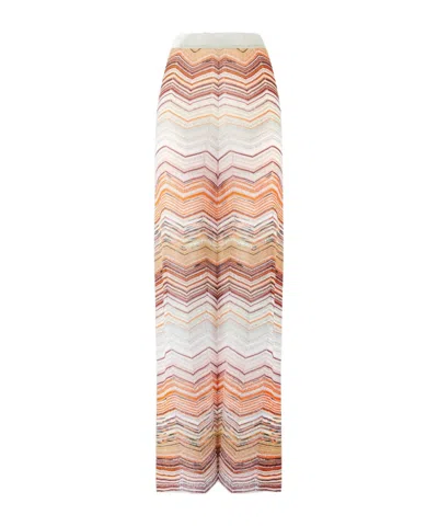 Missoni Sequin-decorated Casual Pants In White